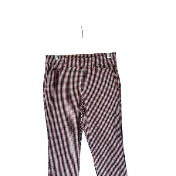 Old Navy Red Plaid Office Work Business High-Rise Pixie Pants Size 2 Petite - Picture 4 of 12